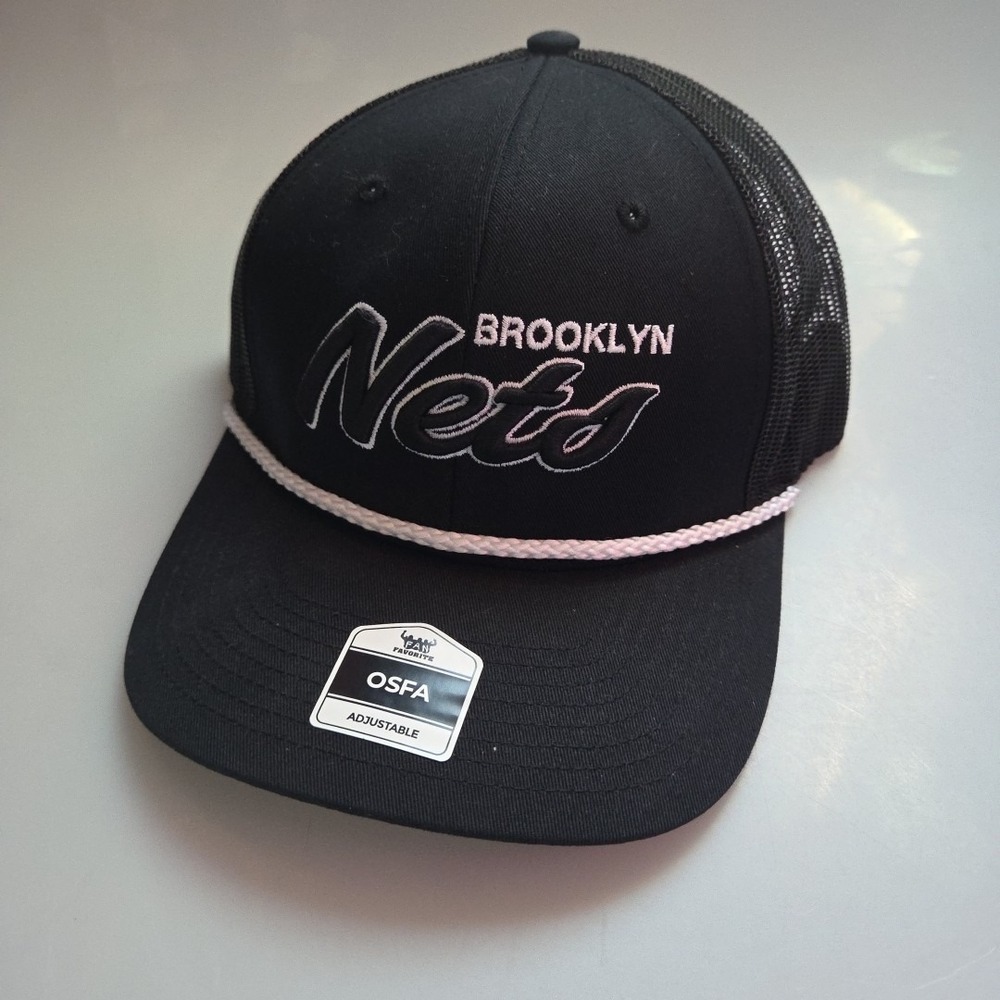 Men's NBA Brooklyn Nets Black/White Logo State‎ Snapback